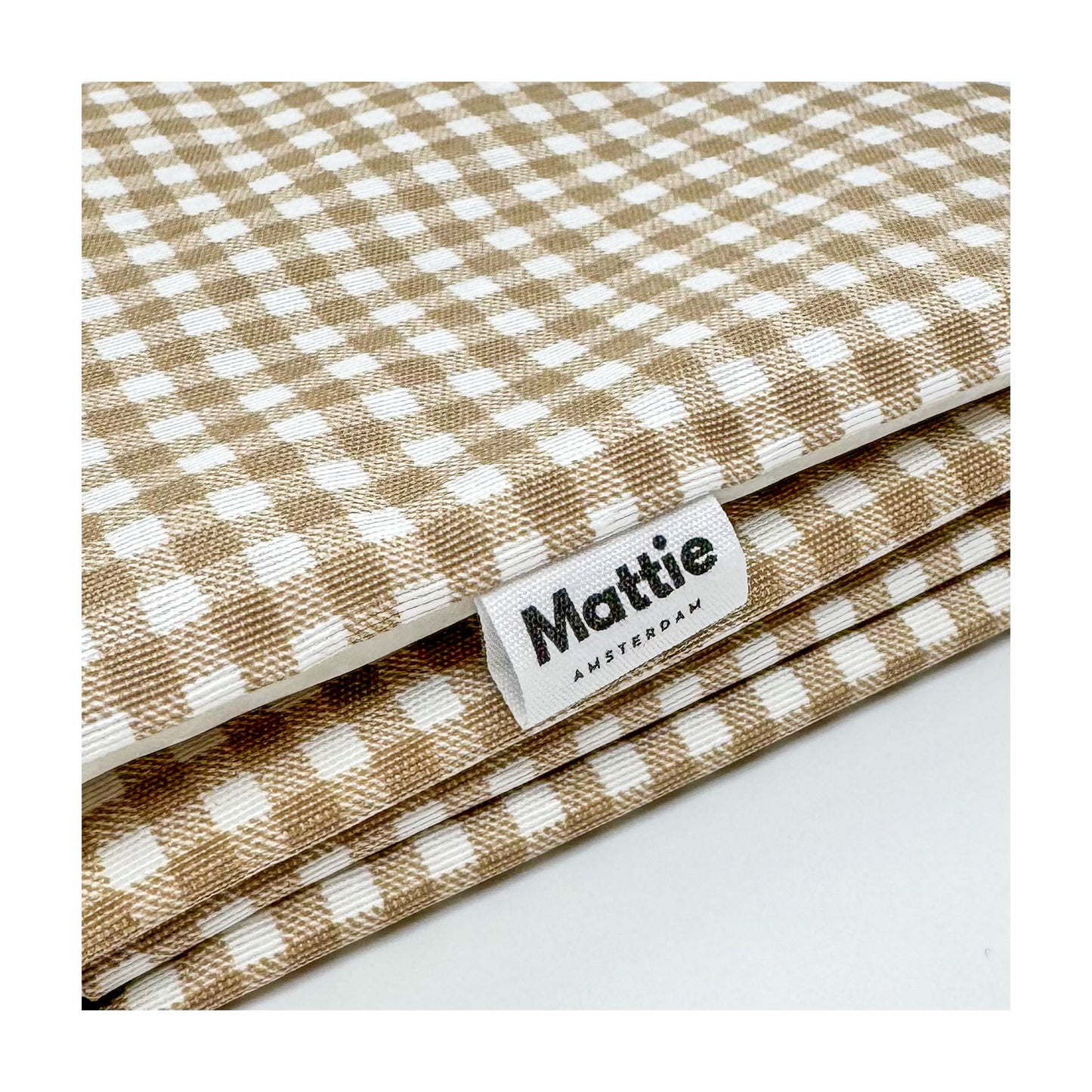 (Verschoon)mat checkers beige