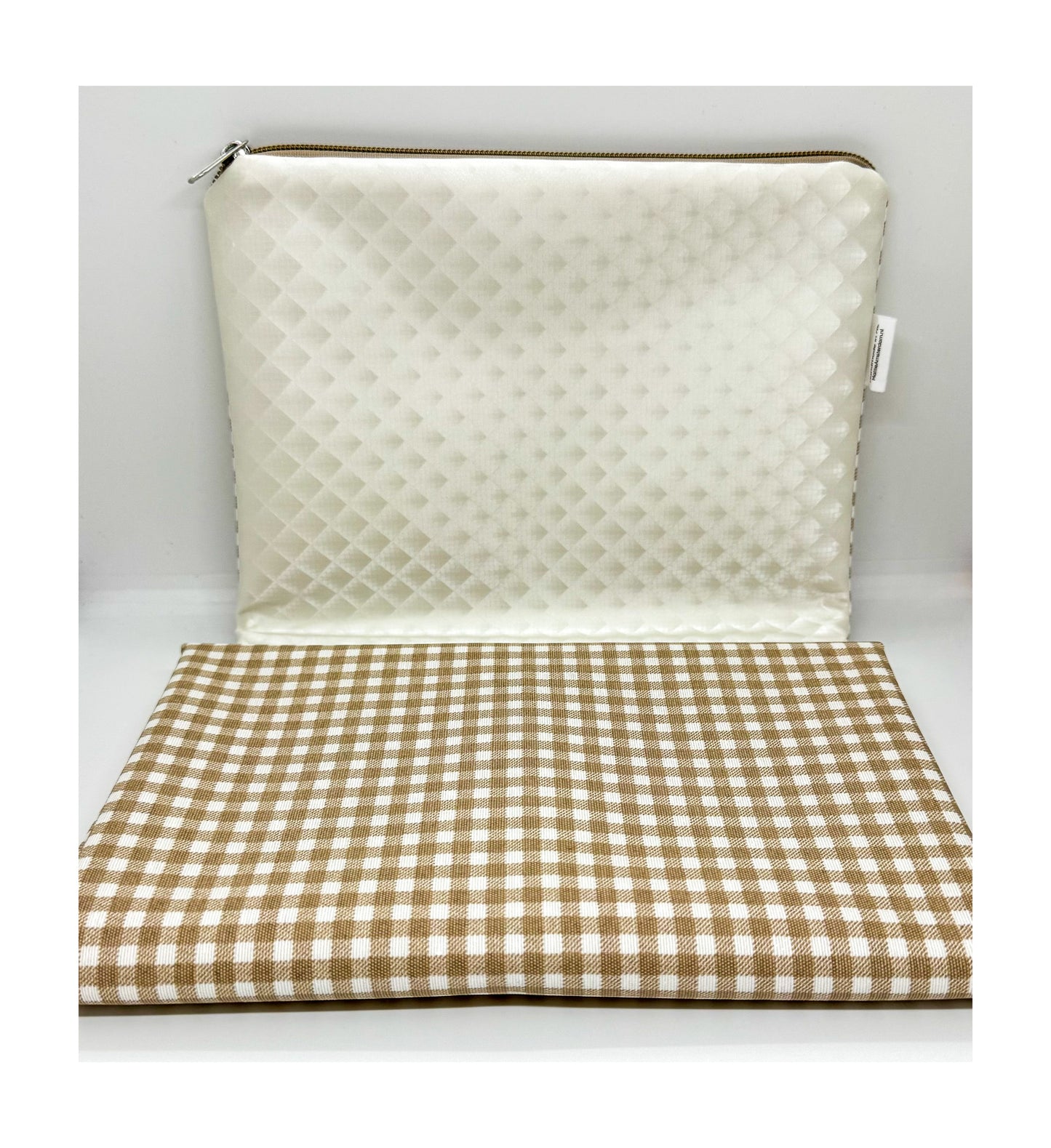 (Verschoon)mat checkers beige