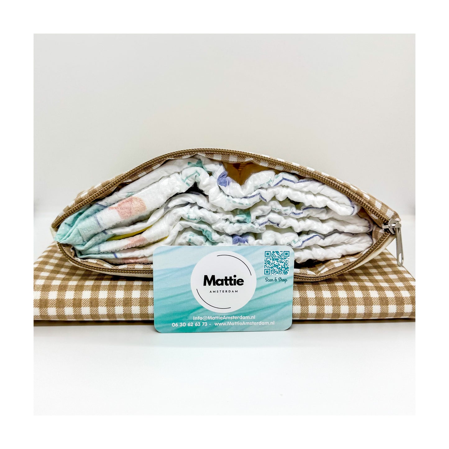(Verschoon)mat checkers beige