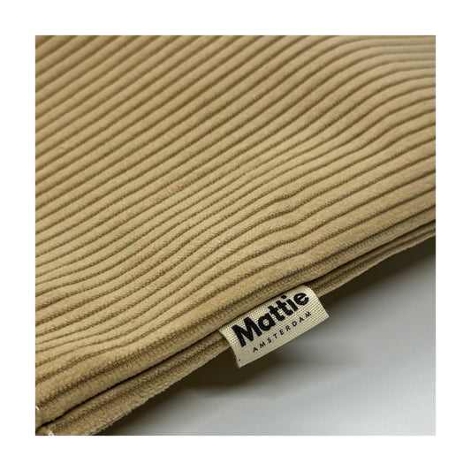 Laptop tas curduroy beige